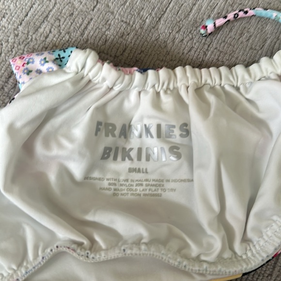 Frankie’s Bikinis Bernie patchwork bikini TOP ONLY - Picture 5 of 7